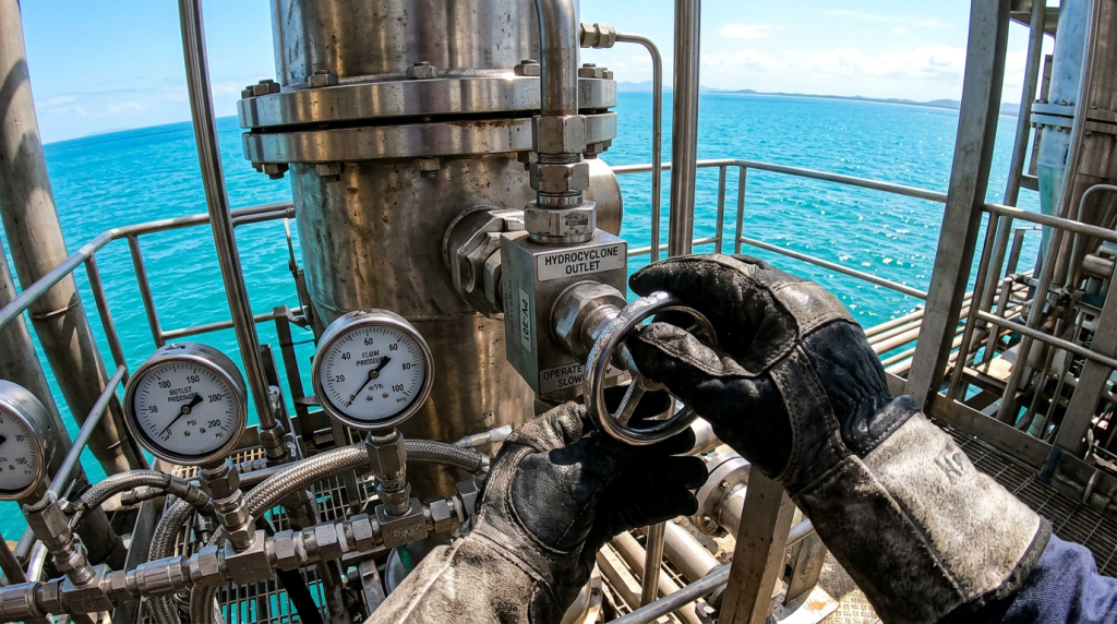 Como hidrociclones separam água e óleo em plataformas offshore com alta eficiência operacional