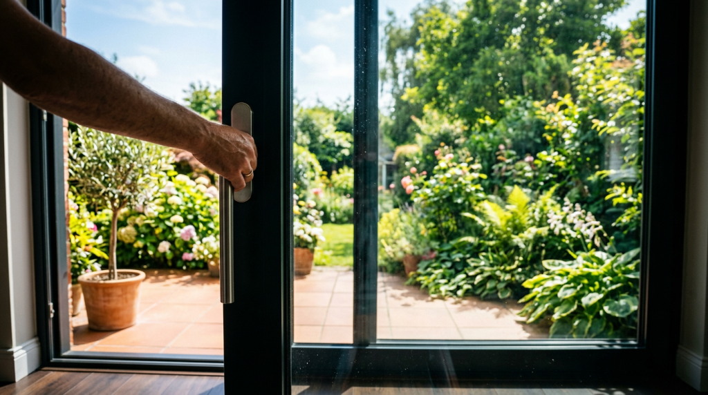 A porta de correr mais eficiente da região para integrar ambientes sem aquecer o interior