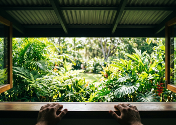 Casa compacta de 52 metros quadrados com beirais avançados: conforto térmico e sustentabilidade no design