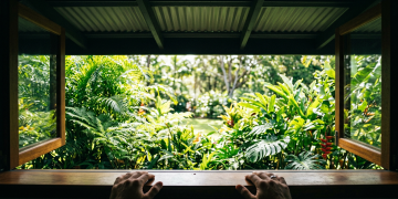 Casa compacta de 52 metros quadrados com beirais avançados: conforto térmico e sustentabilidade no design