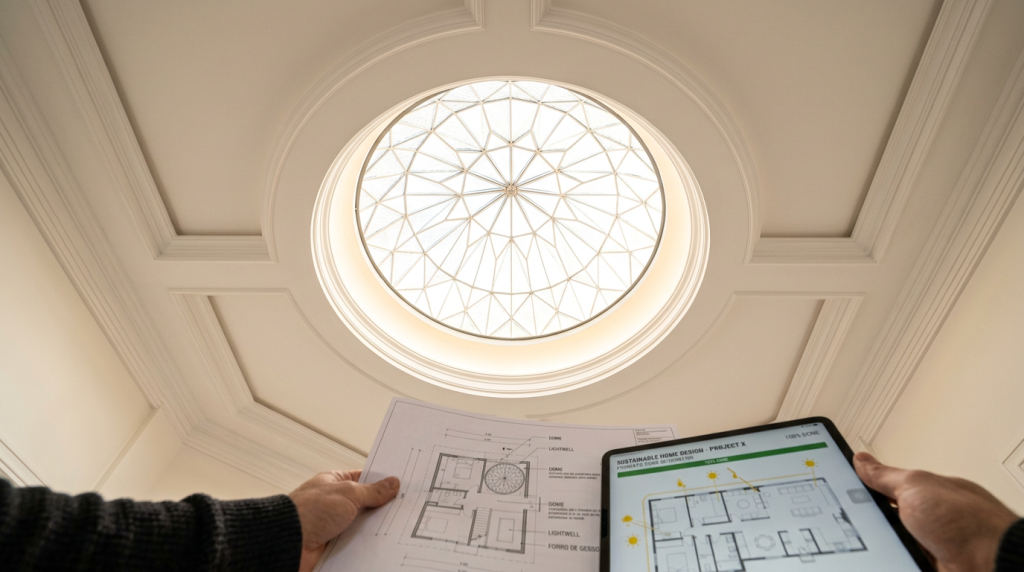 O farol de teto que ilumina sua casa inteira usando apenas a luz do sol e zero eletricidade