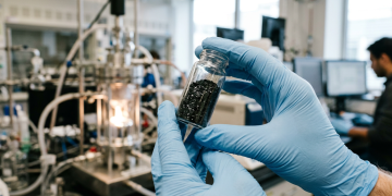 A impressionante liga de metal líquido que suga a poluição do ar e a transforma de volta em blocos de carvão sólido