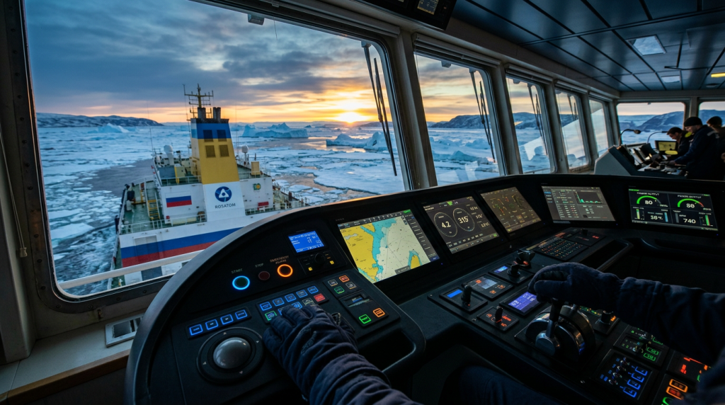 A central nuclear flutuante de 21.000 toneladas que navega até ao gelo do Ártico para dar energia a minas isoladas