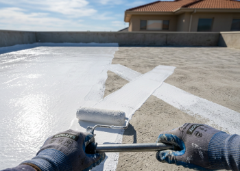 A cobertura "neve" que reflete os raios solares e impede que o teto da casa se transforme em um aquecedor gigante