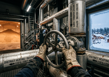 A colossal bateria de areia escaldante que armazena calor a 500°C durante meses para aquecer cidades inteiras no inverno