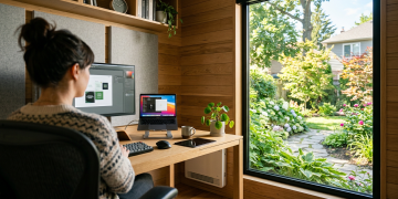 A solução mais moderna de anexo flexível para escritórios residenciais em espaços compactos