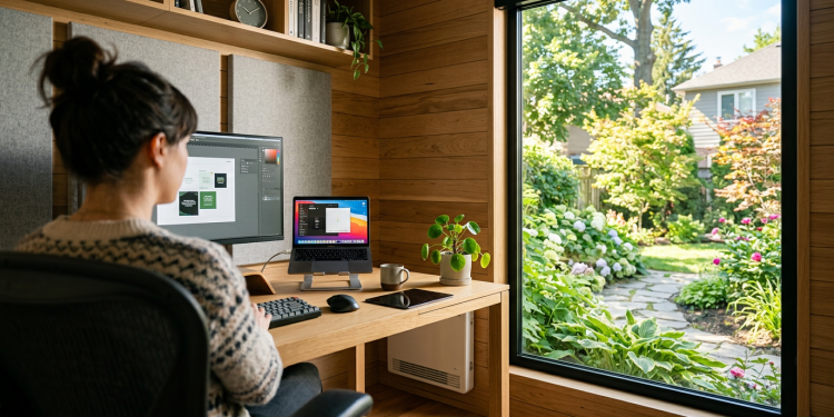 A solução mais moderna de anexo flexível para escritórios residenciais em espaços compactos