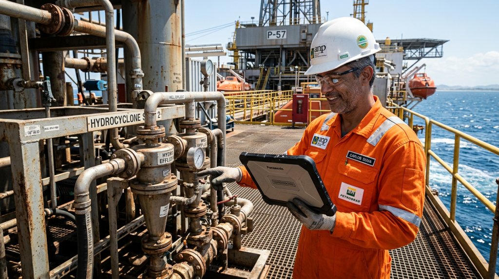 Como hidrociclones separam água e óleo em plataformas offshore com alta eficiência operacional