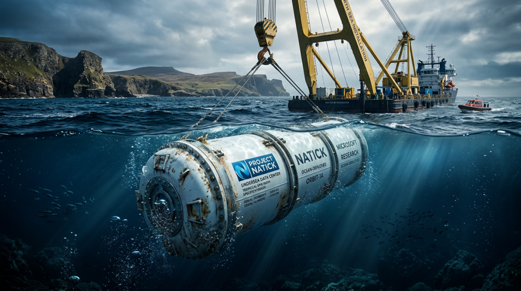 O supercomputador lacrado num cilindro de aço que foi afundado no oceano gelado para salvar a internet do sobreaquecimento