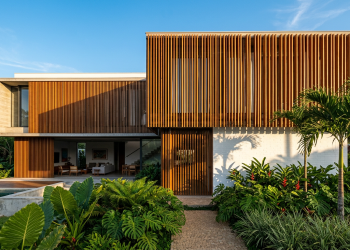 Como uma casa de 80 metros quadrados usa brises para bloquear o sol da tarde e ficar mais fresca