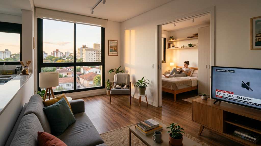 Projeto arquitetônico de casa com drywall e lã de rocha para isolamento acústico eficiente