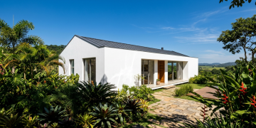 Casa pequena de 55 metros quadrados usa tecnologia simples para reduzir o calor diário