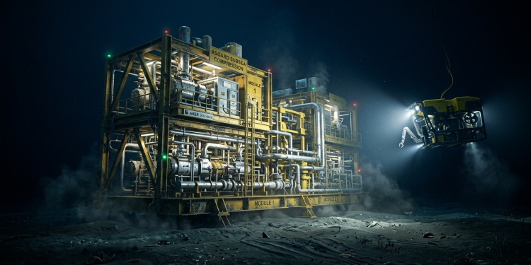 A fábrica fantasma de 3000 toneladas instalada no abismo do oceano que bombeia gás sem que nenhum humano precise de lá ir