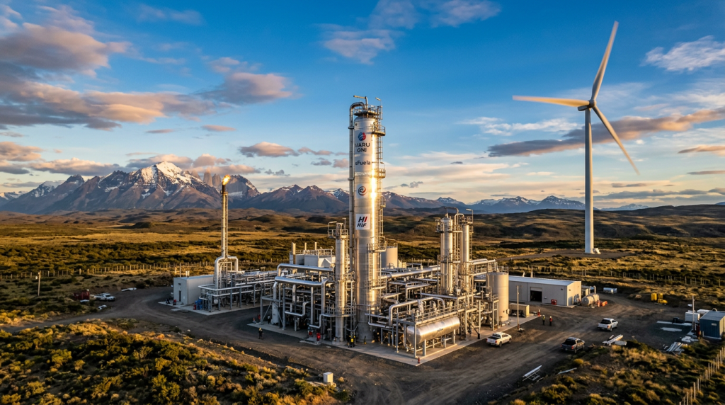 A refinaria isolada no fim do mundo que cria gasolina limpa a partir de vento e água para salvar os motores a combustão