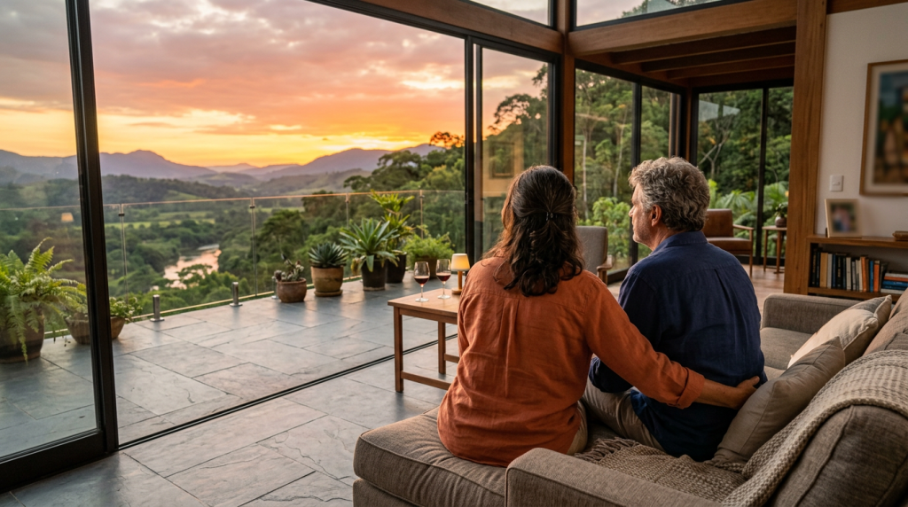 O piso de pedra que funciona como uma bateria térmica e mantém sua sala fresca no auge do verão