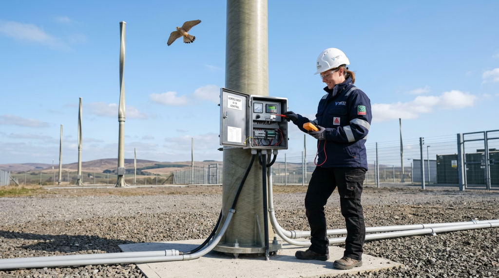 O bizarro poste de 3 metros que vibra com o vento e promete destruir a indústria das gigantescas turbinas eólicas tradicionais