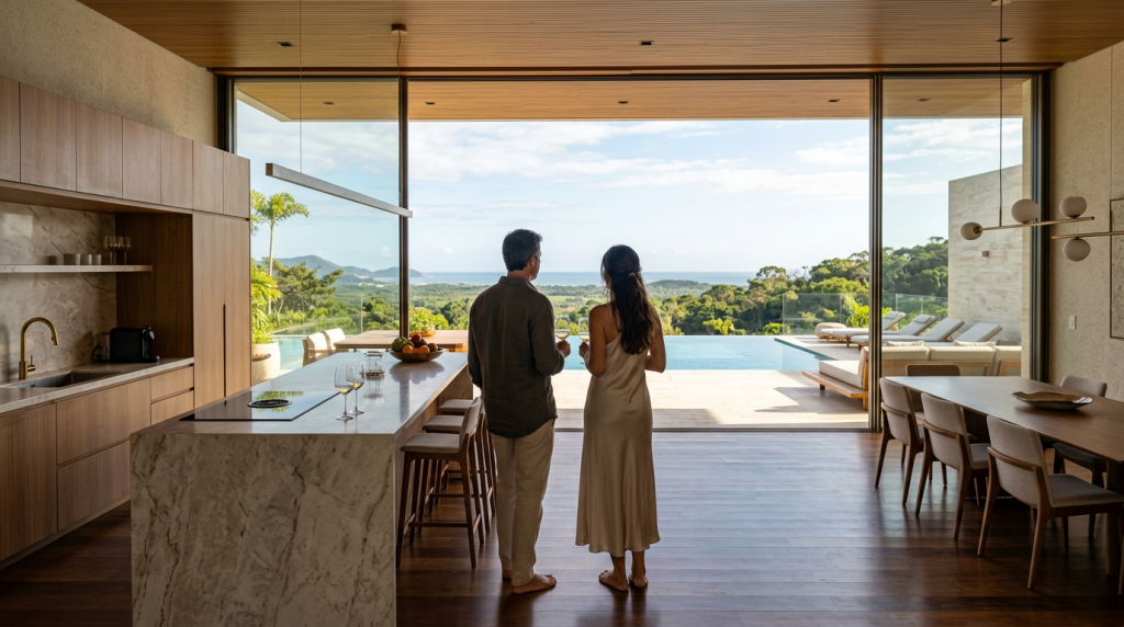 A casa mais moderna em Jardins com lajes alveolares para ambientes amplos e iluminação natural