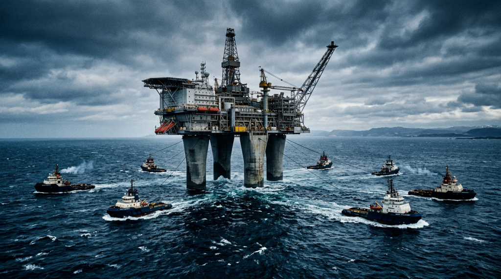 A gigantesca plataforma de gás natural norueguesa mais pesada que mil Boeings 747 que exigiu alterar o fundo do oceano para ser instalada