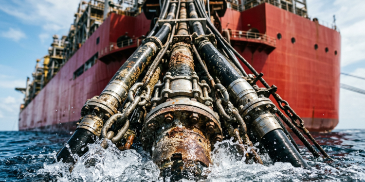 O gigantesco navio fábrica flutuante com meio quilómetro de comprimento que congela gás natural em pleno oceano para o transportar pelo mundo