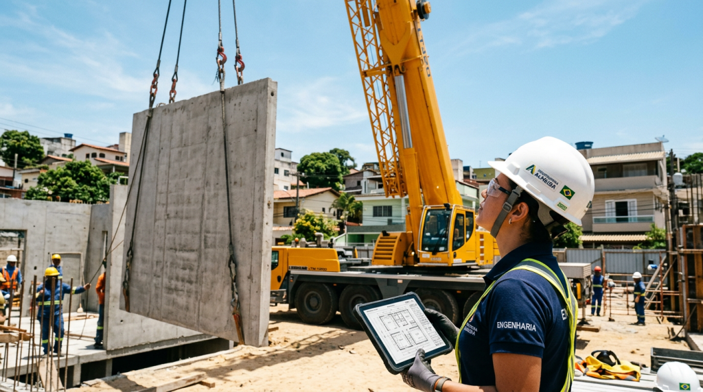 Como a montagem de casas com painéis de concreto pré-moldado permite entregar uma residência completa de 50 metros quadrados pronta para morar em apenas 15 dias