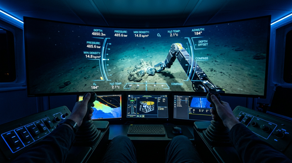 Os robôs submarinos blindados que estão a varrer o fundo do oceano pacífico em busca das pedras negras que vão alimentar os veículos do futuro