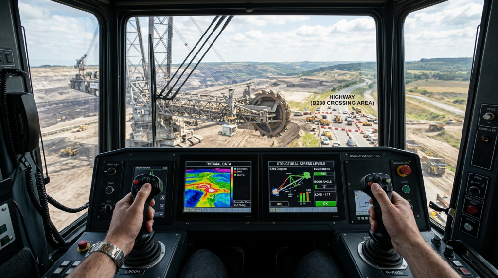 A monstruosa escavadeira alemã de 13 mil toneladas construída para devorar montanhas inteiras na extração de energia