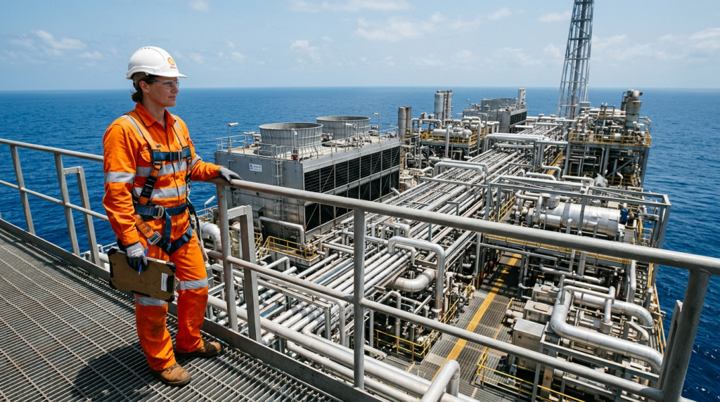 O gigantesco navio fábrica flutuante com meio quilómetro de comprimento que congela gás natural em pleno oceano para o transportar pelo mundo