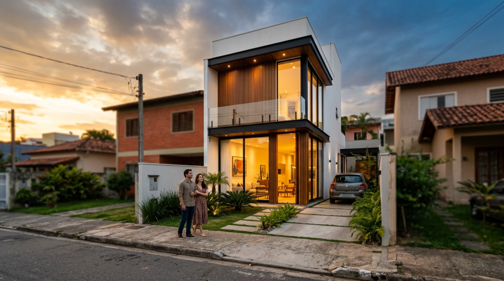 O desafio arquitetônico de projetar uma casa confortável e super ventilada em um lote extremamente estreito de apenas 4 metros de largura por 20 metros de fundo