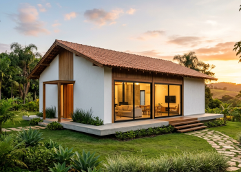 A planta inteligente de casa evolutiva que começa com modestos 40 metros quadrados e permite ampliações futuras para até 90 metros sem precisar destelhar o imóvel