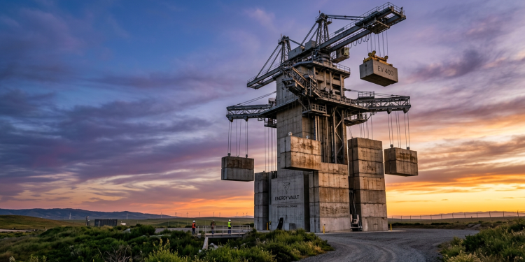 O engenhoso sistema suíço que armazena energia limpa levantando blocos de concreto de 35 toneladas para usar a gravidade como uma bateria infinita