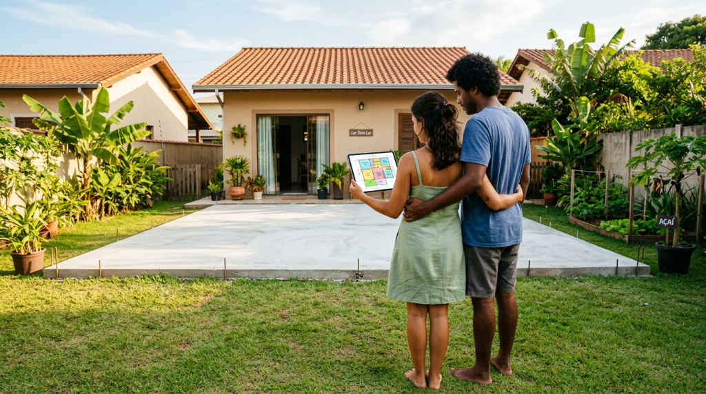 A planta inteligente de casa evolutiva que começa com modestos 40 metros quadrados e permite ampliações futuras para até 90 metros sem precisar destelhar o imóvel