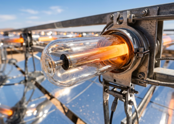 O colossal complexo solar no deserto africano que espelha a luz do sol para derreter sal e gerar eletricidade durante a noite