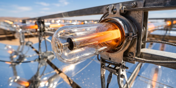 O colossal complexo solar no deserto africano que espelha a luz do sol para derreter sal e gerar eletricidade durante a noite