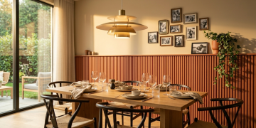 Transforme sua sala de jantar em minutos com painel ripado de EVA meia-parede sem sujeira e sem gastar muito