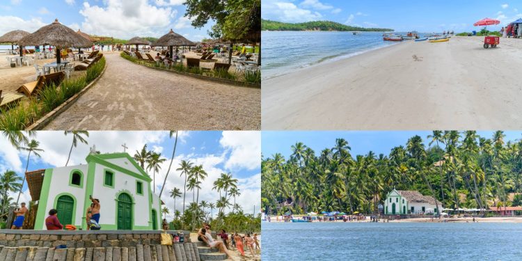 Fundada em 1995, a cidade pernambucana abriga a Capela de São Benedito, do século XVIII, que virou o maior símbolo turístico da Praia dos Carneiros