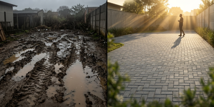 Quanto custa pavimentar o quintal com bloquetes e acabar com a lama de forma definitiva
