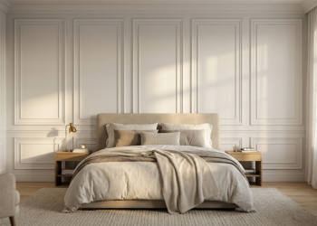 Quanto custa instalar molduras na cabeceira e como economizar com uma solução prática que muda o quarto na hora