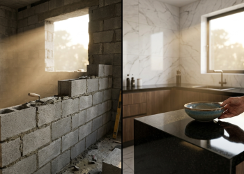 Calcule o custo da cozinha em alvenaria e veja como economizar na obra criando um espaço resistente e bonito