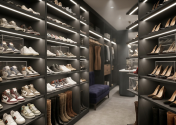 Quanto custa fazer vitrine iluminada no closet e proteger seus calçados da poeira com mais estilo