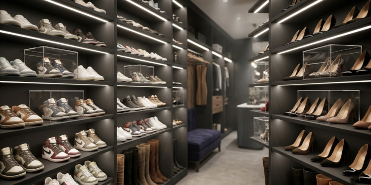 Quanto custa fazer vitrine iluminada no closet e proteger seus calçados da poeira com mais estilo