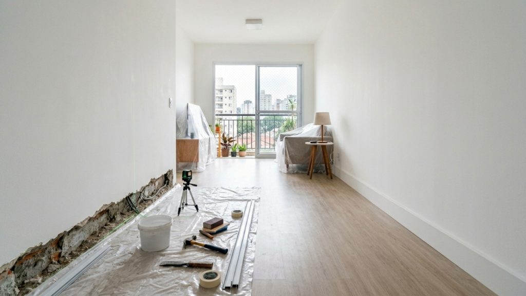 Quanto um profissional cobra para instalar rodapé embutido em um apartamento de 70 m² em 2026?