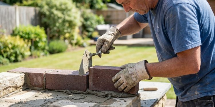 Quanto um pedreiro cobra para construir uma churrasqueira em tijolo refratário no jardim em 2026?