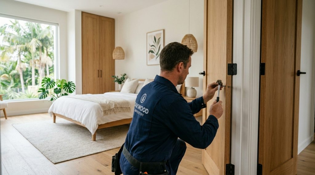 Diga adeus às correntes de ar e ao som da rua invadindo o quarto: a porta acústica com guilhotina retrátil que sela a base automaticamente ao fechar
