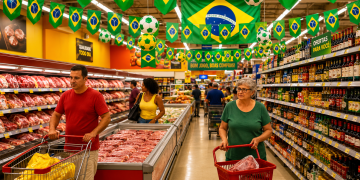 Copa do Mundo deve aumentar ticket do varejo alimentar em até 69% antes dos jogos, aponta estudo