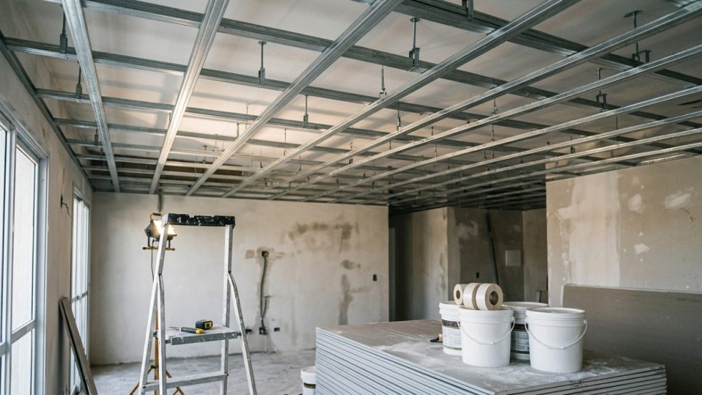 Quanto um gesseiro cobra para instalar o forro falso de drywall tabicado em uma sala de 30 metros quadrados em 2026