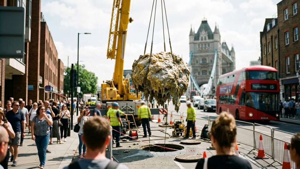 A repulsiva e sufocante profissão que paga milhares de euros para destruir blocos de gordura gigantes nos esgotos de Londres