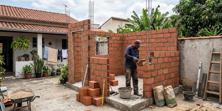 Quanto um pedreiro cobra para construir uma edícula de 25 m² nos fundos da casa em 2026, e o que é preciso regularizar?