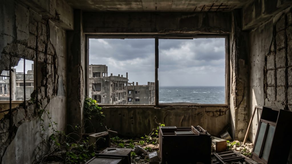 A ilha abandonada no Japão que já ostentou a maior densidade populacional do planeta e hoje exibe apenas arranha-céus em ruínas