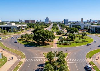 A última capital brasileira construída do zero em 1989 que foi desenhada com avenidas colossais e a maior praça pública da América Latina para combater o calor extremo