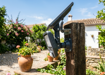 Refletor solar com sensor de presença garante quintal claro e seguro gastando quase nada